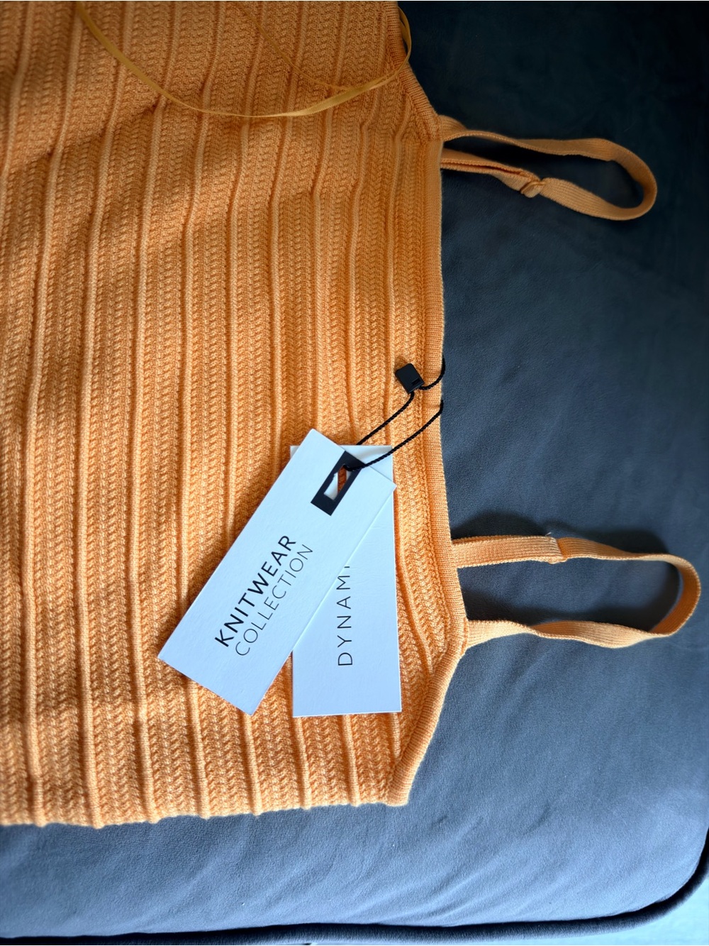 Dynamite Ribbed Knit Cami in Peach-Orange
